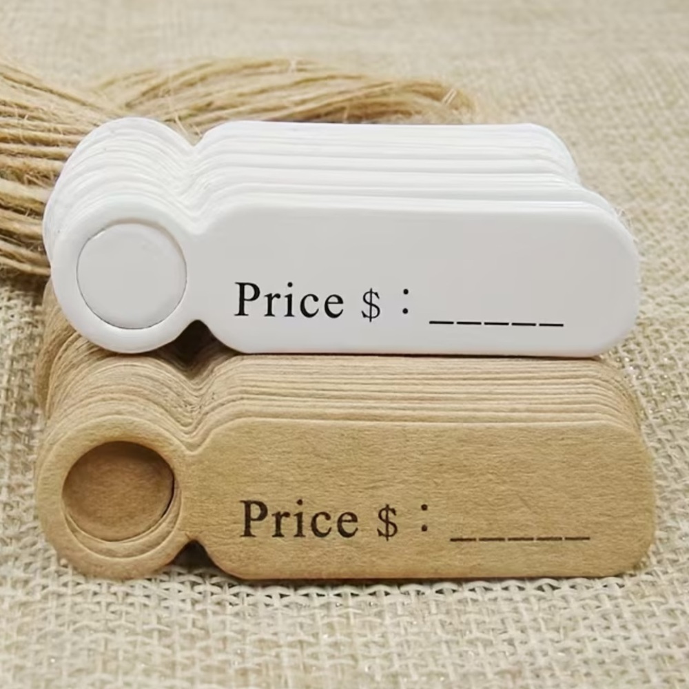 100 Price Tags for Baked Goods Jewelry Clothing
